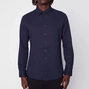 Projek Raw Navy Long Sleeve Knit Shirt